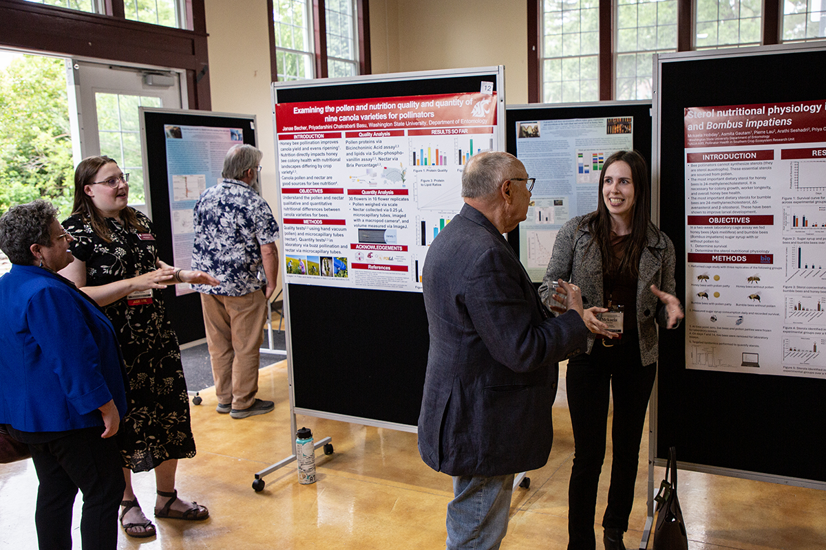 The poster reception at Ensminger Pavilion during the 2026 Local COLOSS North America Conference in Pullman, WA (June 8, 2026). 