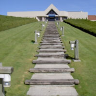 A pathway to a building.