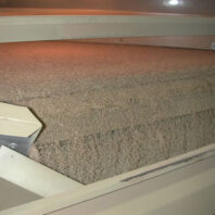 Seeds being cleaned.