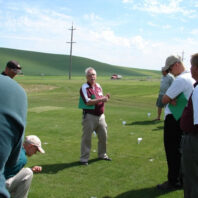 A person giving a presentation.