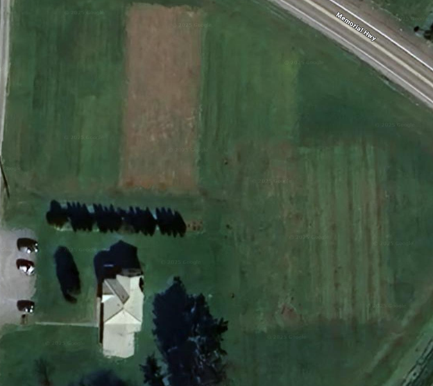 Overhead of plots at Mt Vernon.