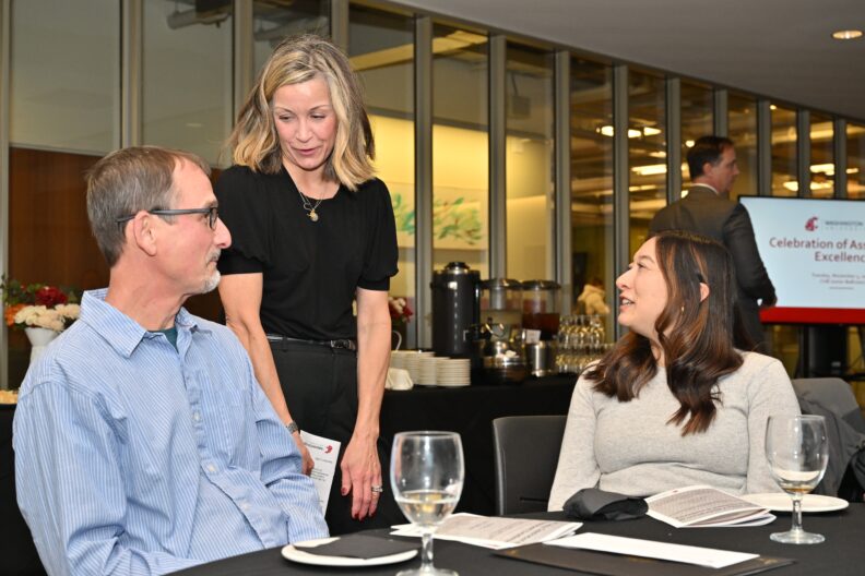 Attendees talking at 2024 Celebration of Assessment Excellence