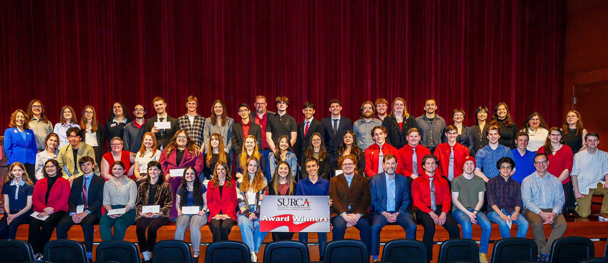 All award winners at the SURCA 2025 award ceremony.