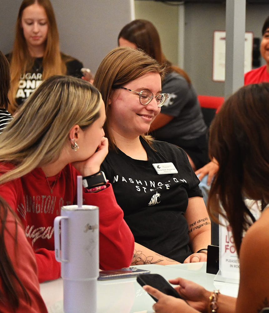 Students gathered for conversations in The Commons Student Center as they attend the Office of Academic Engagement's orientation for the next academic year.