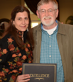 Theresa Jordan, 2013 Law Award recipient, shown with Dick Law.