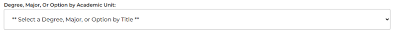 Screenshot of drop down box