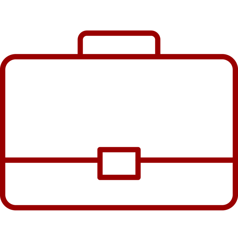 Briefcase signifying the NACE career readiness competency of “Professionalism.”