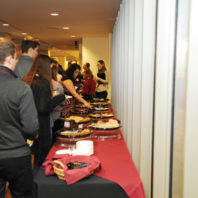 Students getting refreshments at Progression 2018