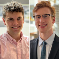 Goldwater recipients in 2023 Stevie Fawcett and Jacob Buursma.