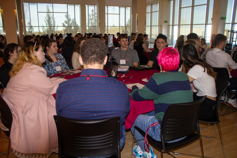 Full resolution of Luke Deschenes and Maccabee Werndorf hosting their table talk.