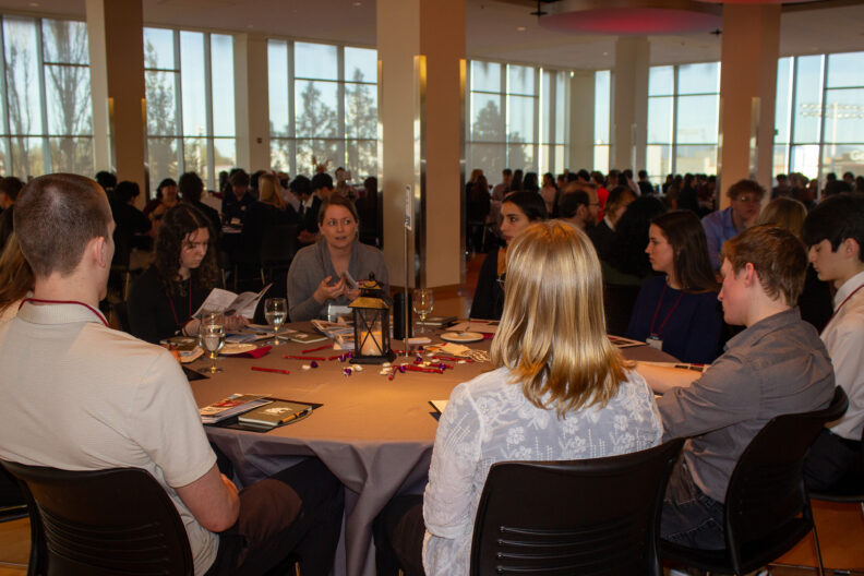 Full resolution of Alicia Leacox hosting a table talk.