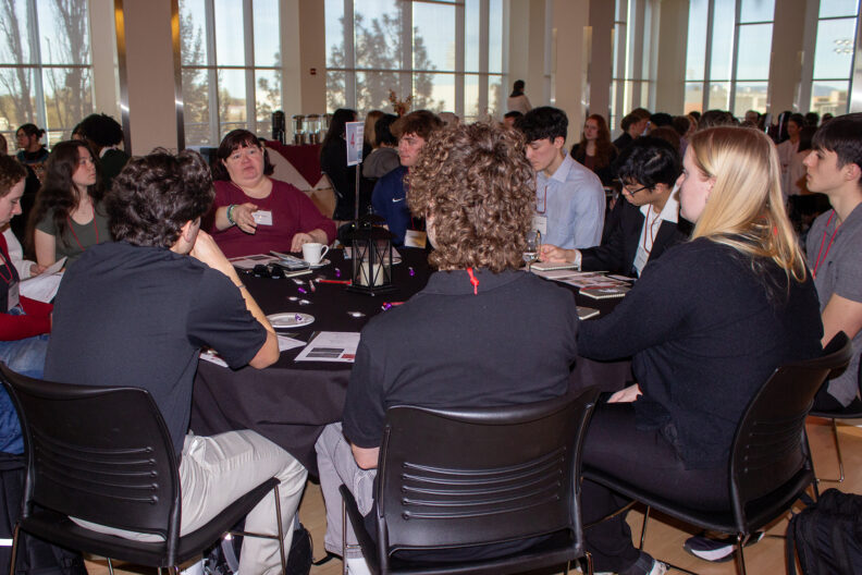 Full resolution of Samantha Gizerian chairing a table talk.