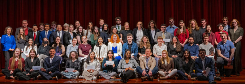 Award winners pose as a group during the SURCA 2024 awards ceremony.