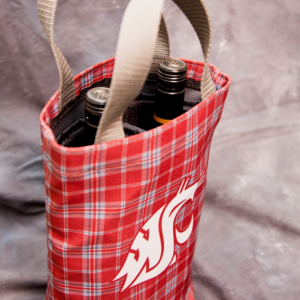 #6-WSU Tartan Double Bottle Wine Tote