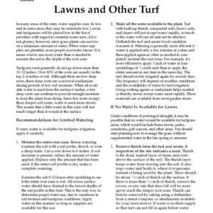 Saving Water: Lawns and Other Turf