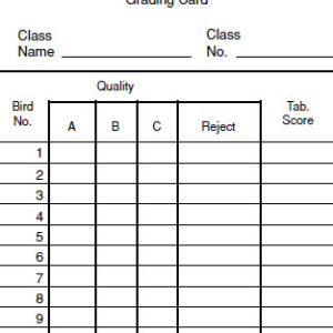 Ready-to-Cook Poultry Grading Card