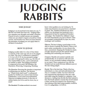 Judging Rabbits