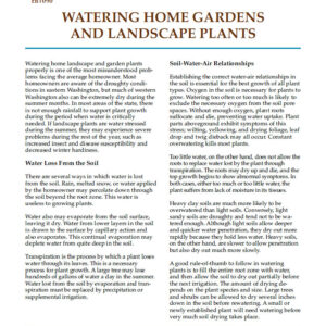 Watering Home Gardens and Landscape Plants