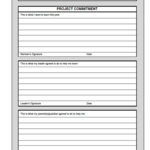 4-H Project Record, Level 2 (Pk. of 5)