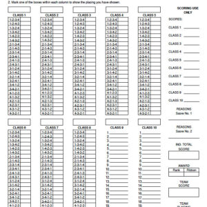 Intermediate 4-H Judging Placing Card