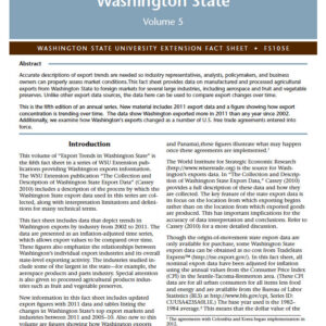 Export Trends in Washington State Vol. 5