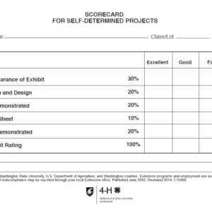 Scorecard for Self-Determined Projects