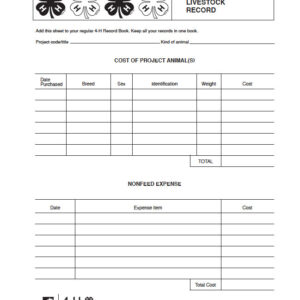 Market Livestock Record