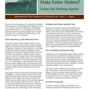 Does Wetter Water Make Fatter Wallets? Using Soil Wetting Agents