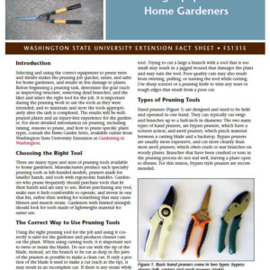 Pruning Equipment for Home Gardeners (Home Garden Series)