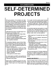 Self-Determined Projects--4-H Leader Guide