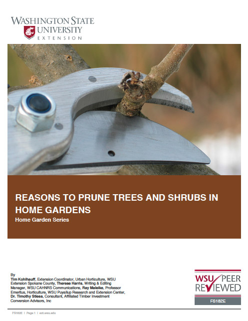Home Pruning: Reasons to Prune Trees and Shrubs (Home Gardening Series)