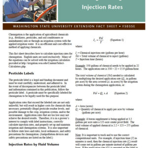 Calculating Chemigation Injection Rates