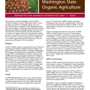 Trends in Washington State Organic Agriculture - 2008