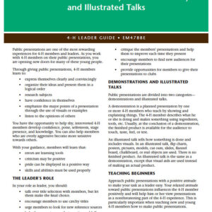 Public Presentations, Demonstrations, and Illustrated Talks(LG)