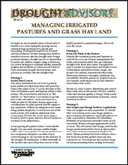 WSU Drought Advisory: Managing Irrigated Pastures and Grass Hay Land