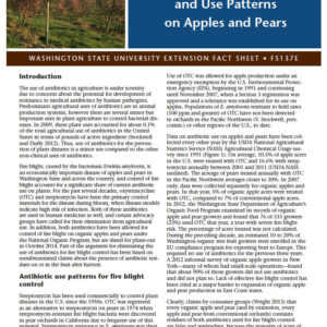 Antibiotic Residues and Use Patterns on Apples and Pears
