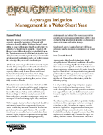 WSU Drought Advisory: Asparagus Irrigation in a Water-Short Year