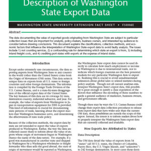 The Collection and Description of Washington State Export Data