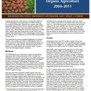 Trends in Washington State Organic Agriculture 2004-2011