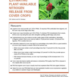 Estimating Plant-Available Nitrogen Release from Cover Crops