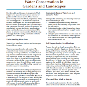 Drought Advisory: Water Conservation in Gardens and Landscapes