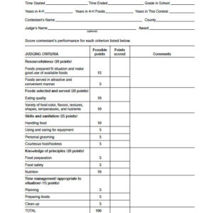 On the Spot--Judge's Score Sheet (pad of 50)