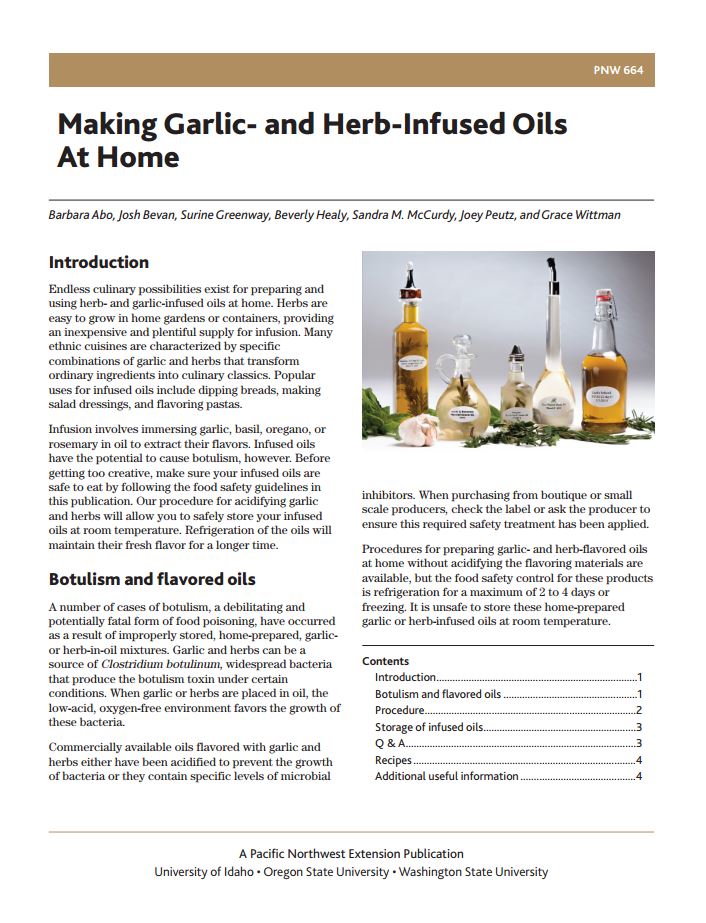 Making Garlic- and Herb-Infused Oils at Home