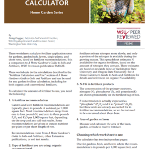 Home Garden and Lawn Fertilizer Calculator (Home Garden Series)
