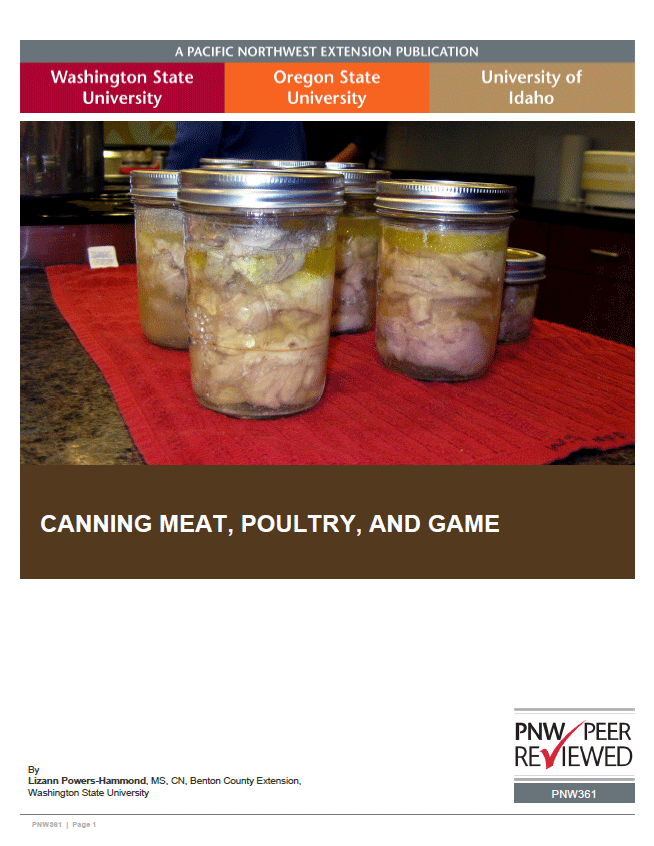Canning Meat, Poultry, and Game
