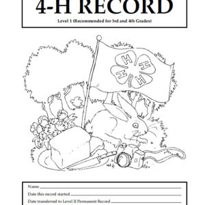 Permanent 4-H Record, Level 1 (PDF download)