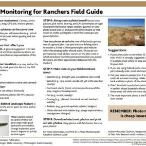 Photo Monitoring for Ranchers Field Guide