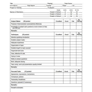 Judging Public Presentations