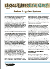 WSU Drought Advisory: Surface Irrigation Systems