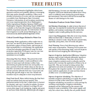 Drought Advisory: Tree Fruit